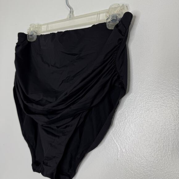Ralph Lauren Bikini Bottom Womens 18W High Waist Ruched Swim Plus RLL - Picture 2 of 5